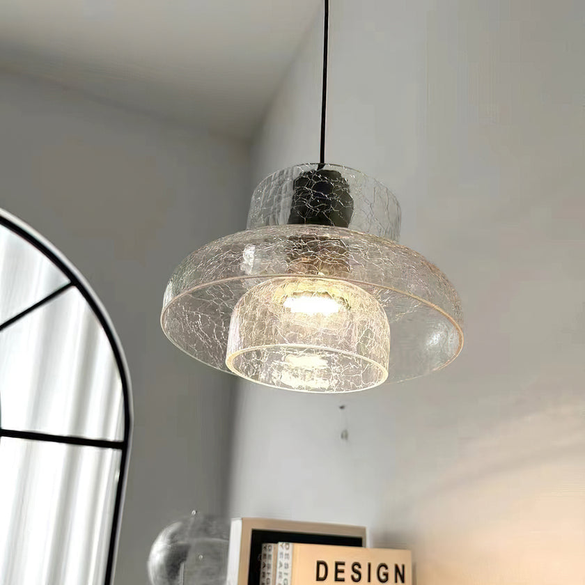 Glacier Crackle Glass Pendant Lamp