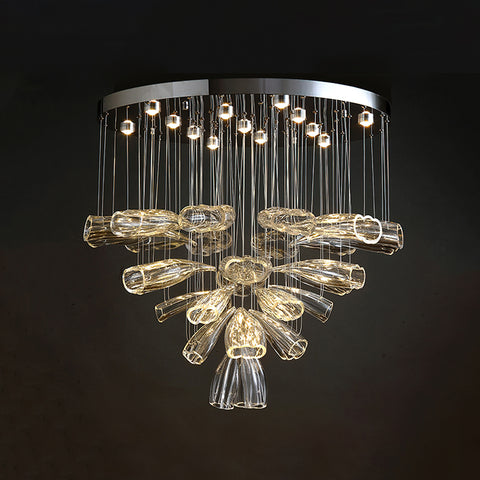 Glass Lotus Chandelier – detail 34