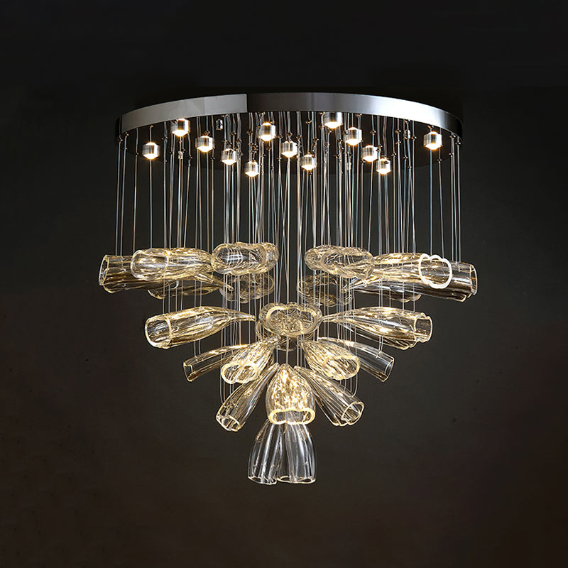 Glass Lotus Chandelier