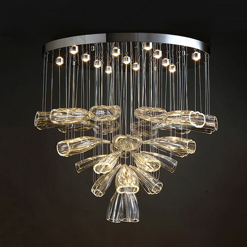 Glass Lotus Chandelier – detail 35