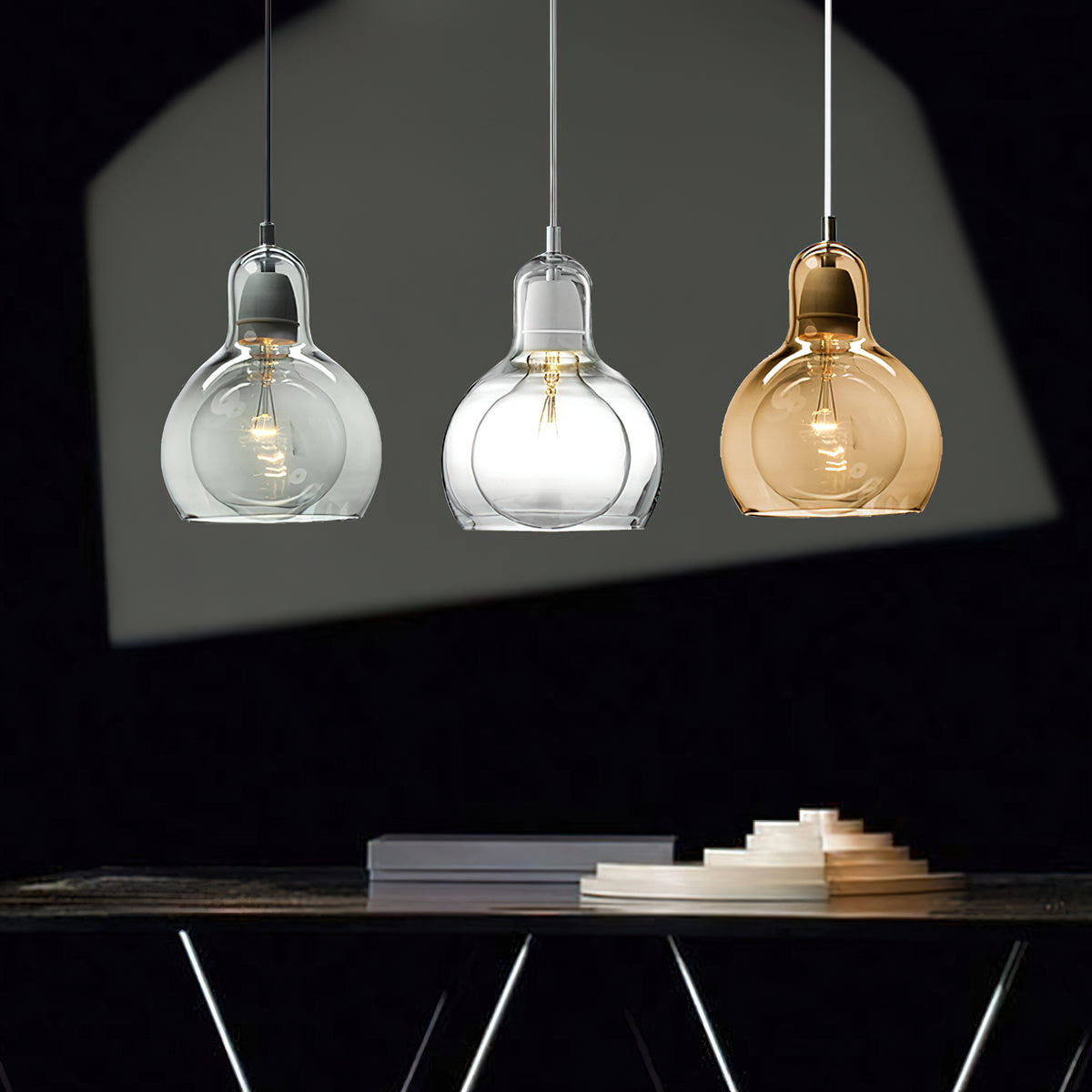 Glass Gourd Pendant Lamp – detail 2