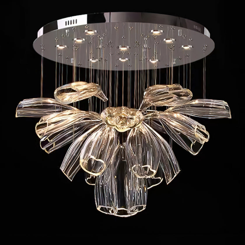 Glass Lotus Chandelier