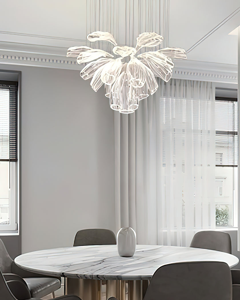 Glass Lotus Chandelier