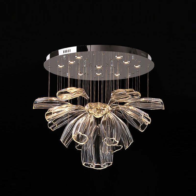 Glass Lotus Chandelier