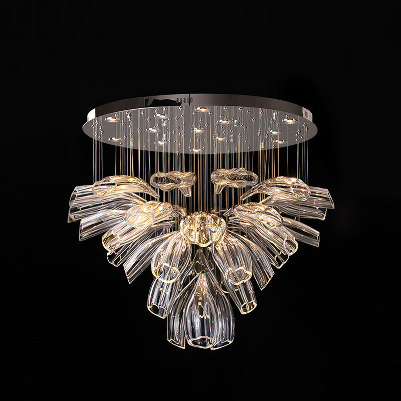 Glass Lotus Chandelier