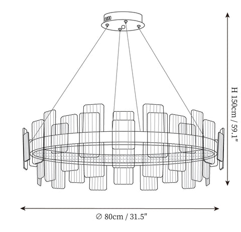 Lustre Brillant — Plans de dimensions 1