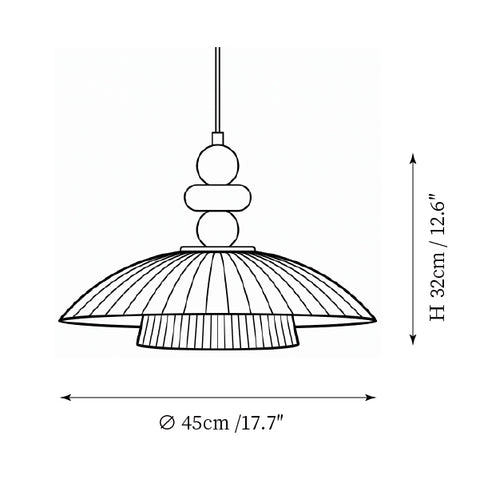 Diá 45 cm x H 32 cm