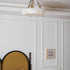 Grid Round Alabaster Ceiling Light
