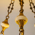Grid Round Alabaster Ceiling Light