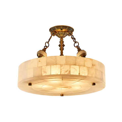 Grid Round Alabaster Ceiling Light – detail 25