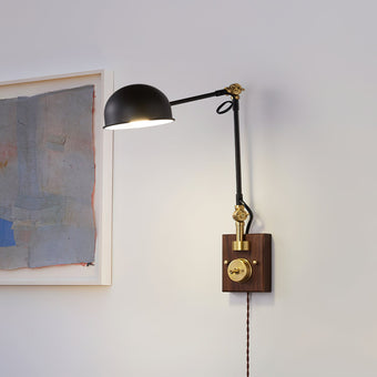 Gris Plug In Wall Lamp