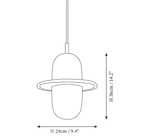 Hats Pendelleuchte — Dimension drawings 1