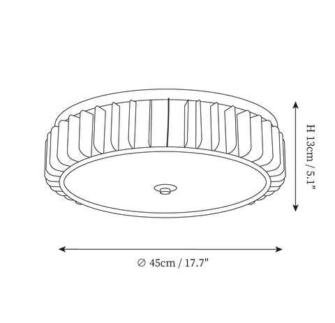 ∅ 17.7″ x H 5.1″ / Dia 45cm x H 13cm