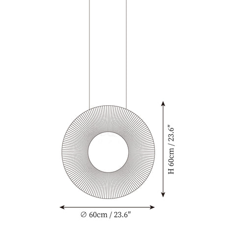 Iris Pendant Light — Dimension drawings 1