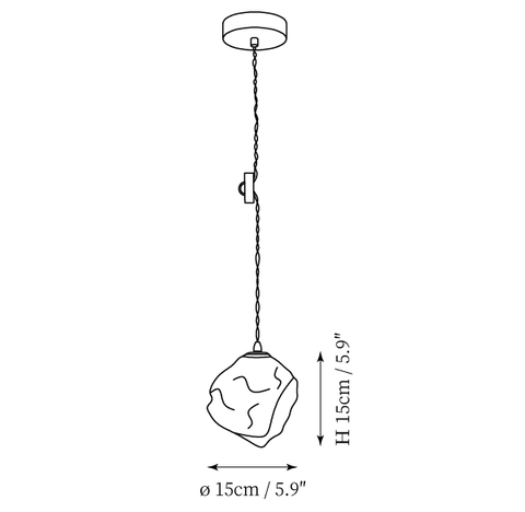 Suspension Irregular Ice Cube — Plans de dimensions 1