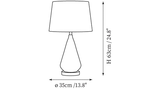 Jared Table Lamp — Dimension drawings 1