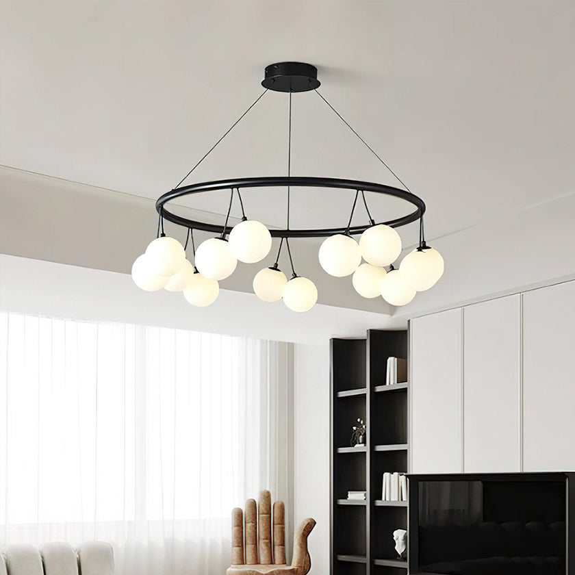 Jarvis Round Glass Chandelier