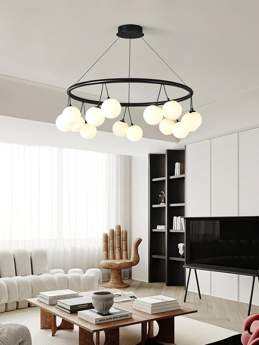 Jarvis Round Glass Chandelier