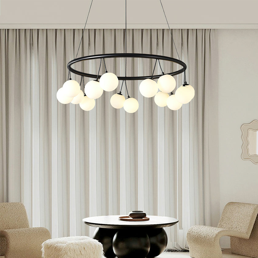 Jarvis Round Glass Chandelier