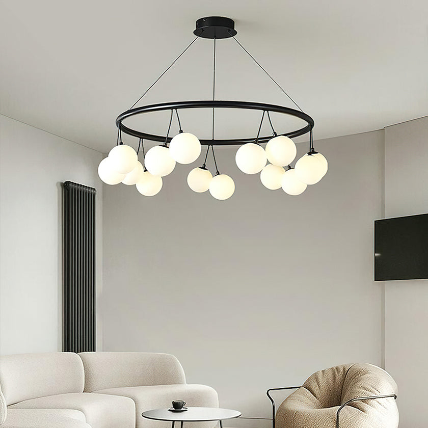 Jarvis Round Glass Chandelier