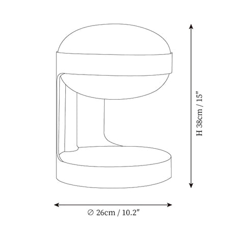 Lampada da tavolo KD29 — Disegni dimensionali 1