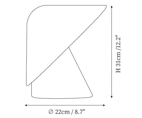 K Table Lamp — Dimension drawings 1