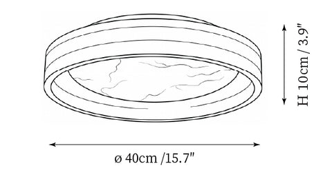 ∅ 15.7″ x H 3.9″ / Dia 40cm x H 10cm