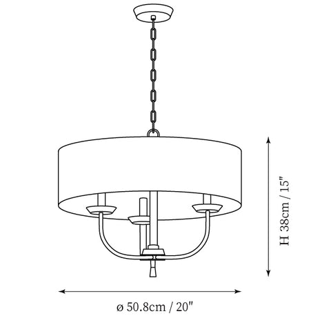 Kennewick Pendant Light — Dimension drawings 1