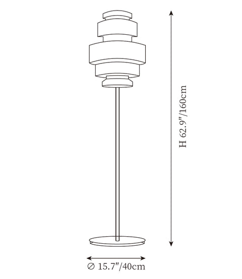 Kepi Floor Lamp — Dimension drawings 1