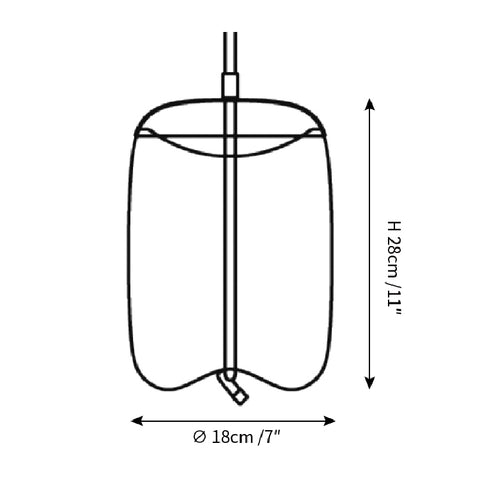 Modern Geblasen Glas-Pendelleuchten — Maßzeichnungen 1