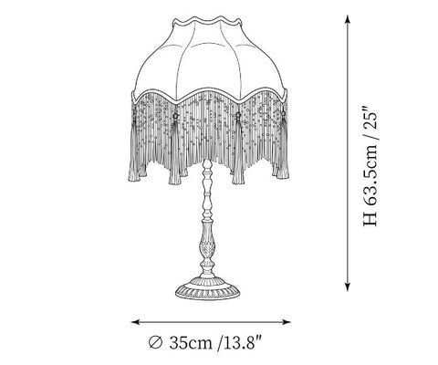 Lampada da Tavolo Lacinia — Disegni dimensionali 1