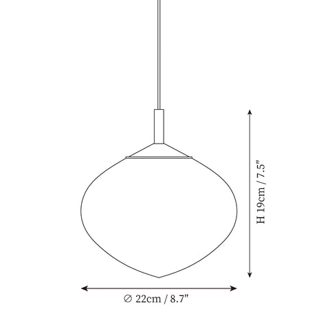 Luminária Pendente Lamella — Desenhos técnicos 1