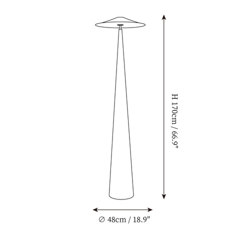 Luminária de Pé Cogumelo Grande — Desenhos técnicos 1