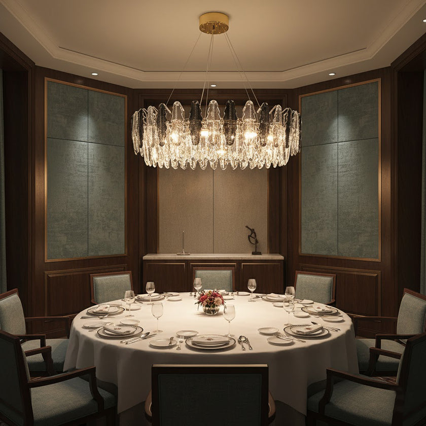 Leaf Crystal Chandelier