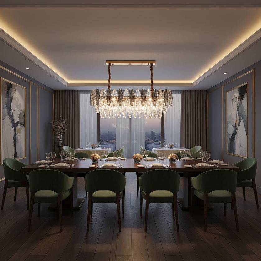 Leaf Crystal Chandelier