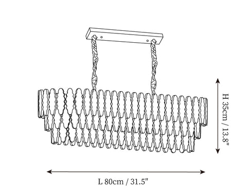 Leaf Crystal Kronleuchter — Maßzeichnungen 1