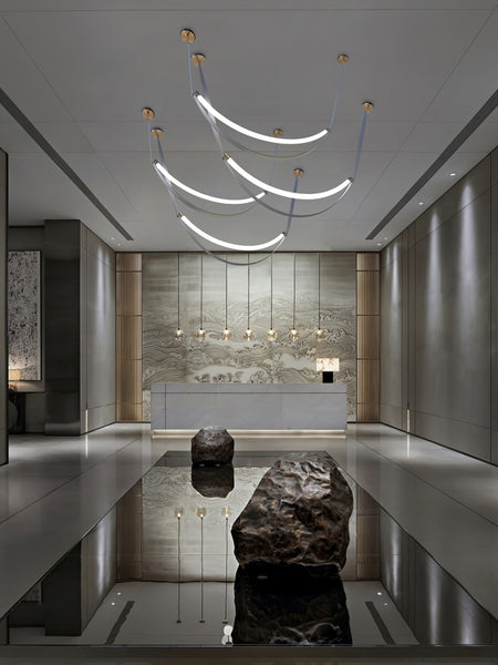Leather Arc Loop Pendant Light