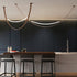 Leather Arc Loop Pendant Light