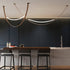Leather Arc Loop Pendant Light