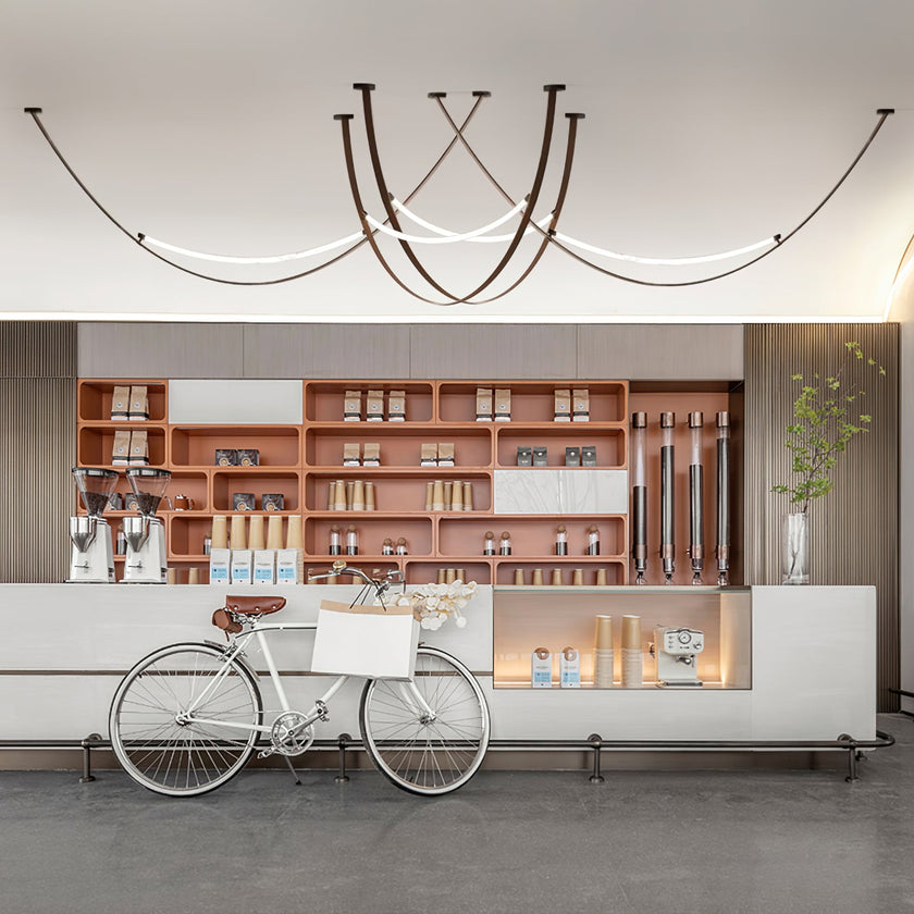 Leather Arc Loop Pendant Light