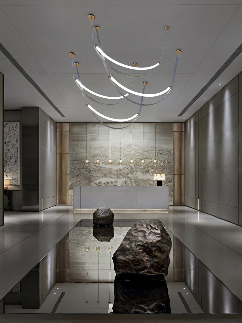 Leather Arc Loop Pendant Light