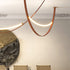 Leather Arc Loop Pendant Light