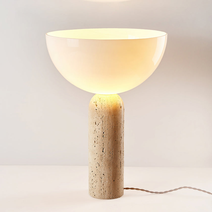 Lella Travertine Table Lamp