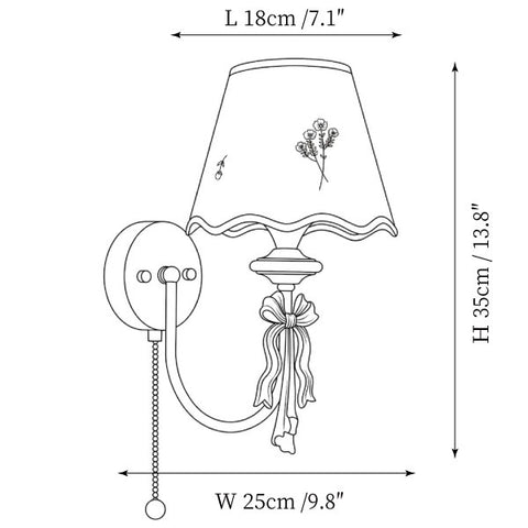 Lemnisa Wall Sconce — Dimension drawings 1