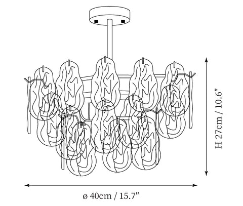 Leon Chandelier — Dimension drawings 1
