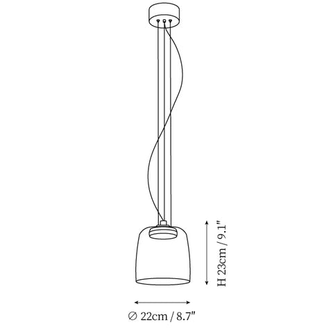 Luminária Pendente Levels — Desenhos técnicos 1