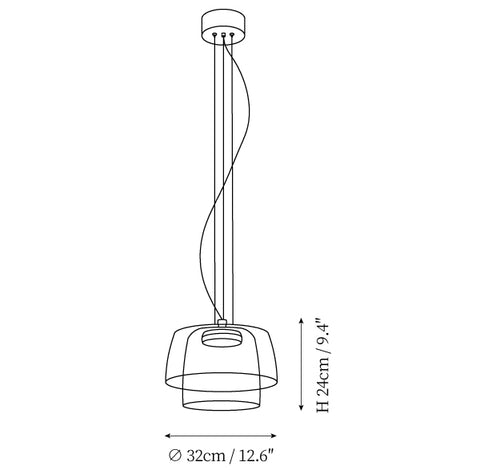 Luminária Pendente Levels — Desenhos técnicos 2