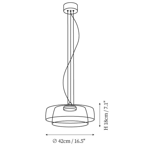 Luminária Pendente Levels — Desenhos técnicos 3