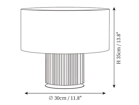 Liberty Table Lamp — Dimension drawings 1