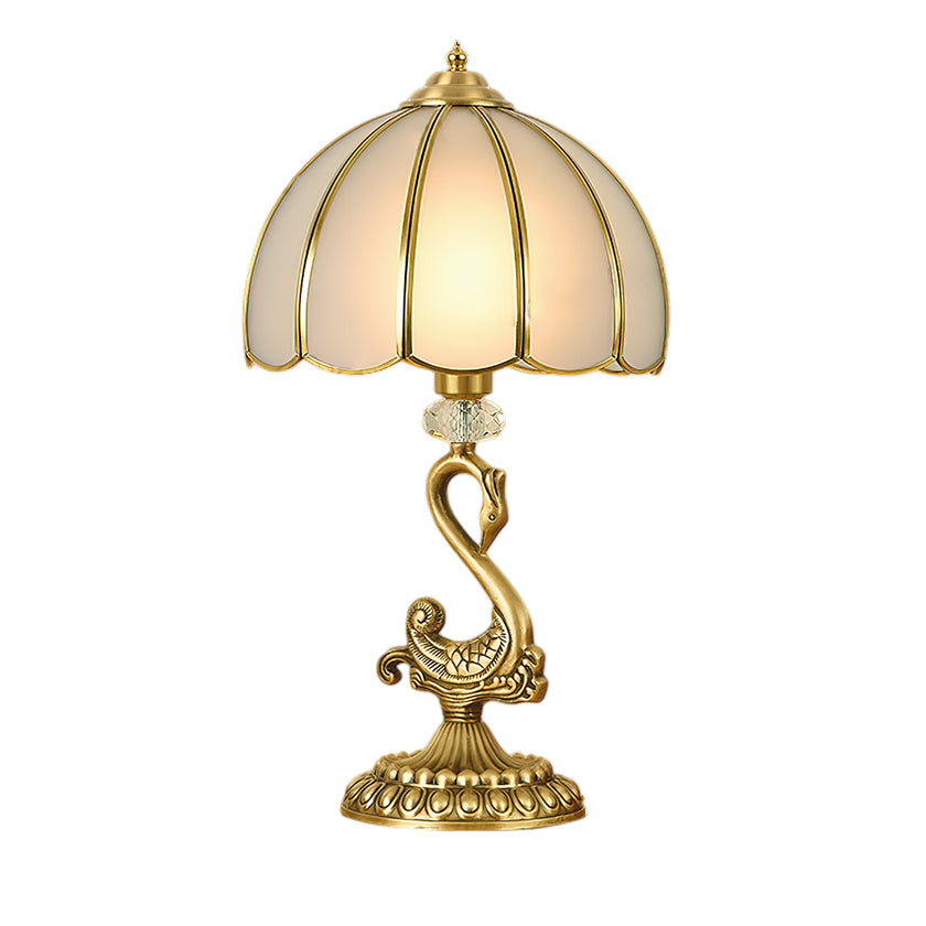 Light Luxury Brass Swan Table Lamp